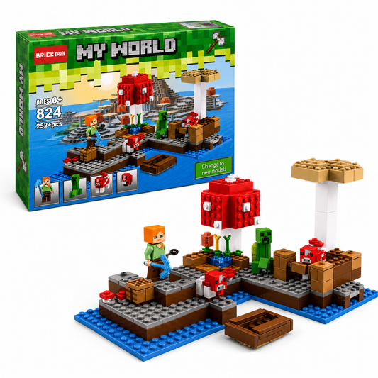 Pixel Adventure Building Blocks Set for Kids – 252+ Pcs 3-in-1 Construction Toy | Ages 6+