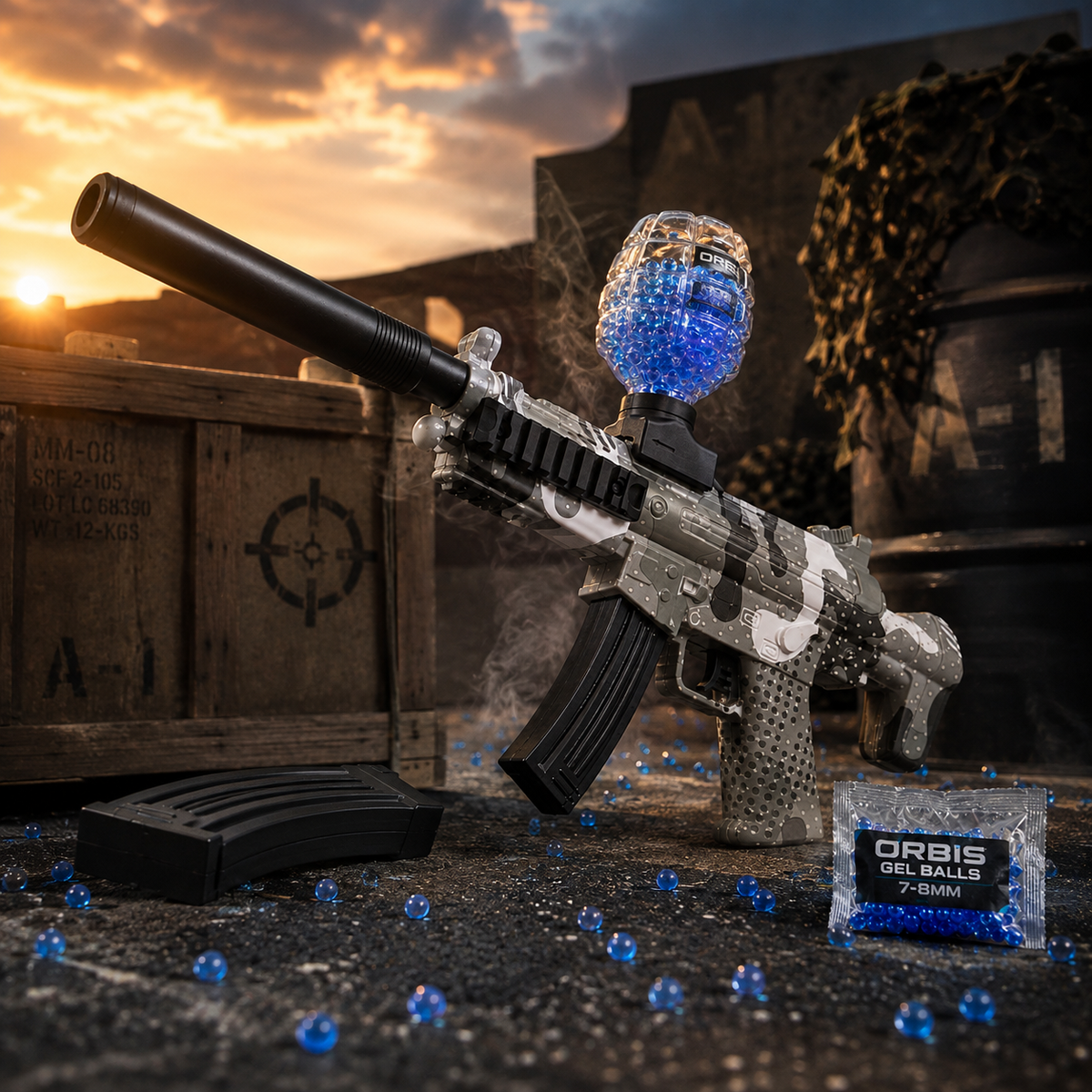 Electric Gel Ball Blaster Toy – Fully Automatic Rechargeable Orbis Gun