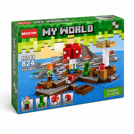 Pixel Adventure Building Blocks Set for Kids – 252+ Pcs 3-in-1 Construction Toy | Ages 6+