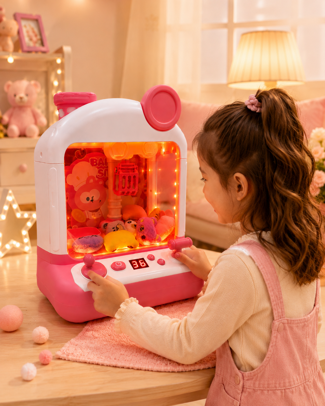 Mini Claw Machine Toy for Kids with Plush Toys