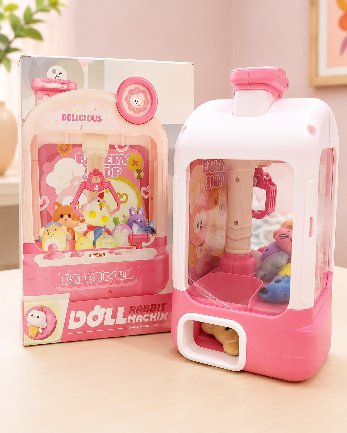 Mini Claw Machine Toy for Kids with Plush Toys